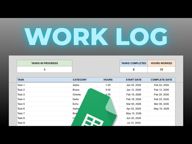 How to Make a Work Log in Google Sheets