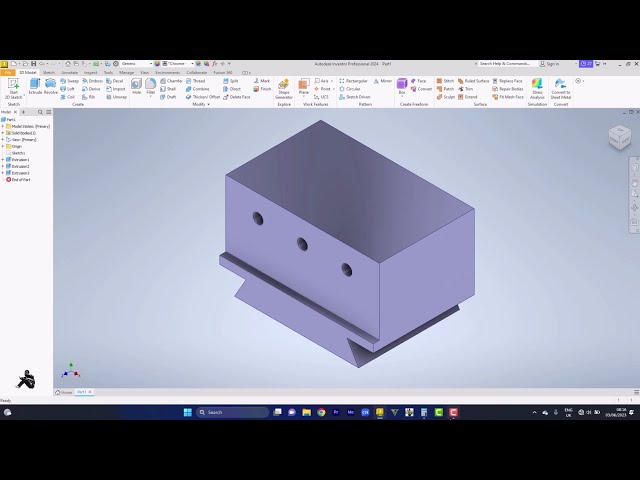 Autodesk Inventor Tutorial 2025 - Clamp Part 3