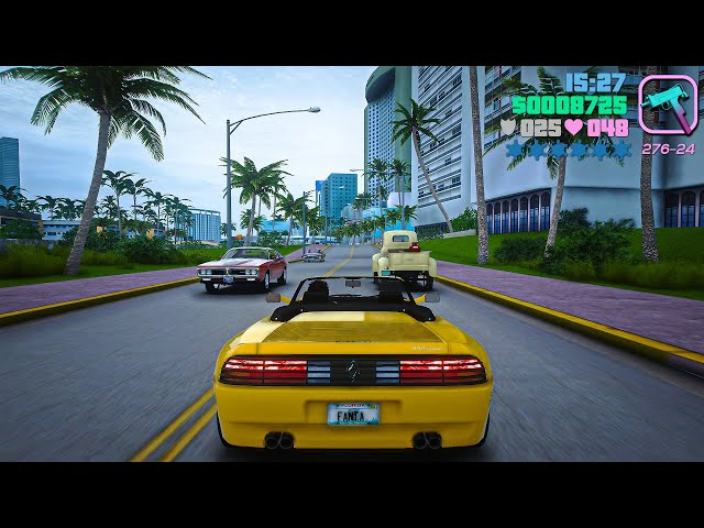 GTA: Vice City Remastered RAW RAY-TRACING Gameplay [4K] 60fps - GTA 5 PC Mod