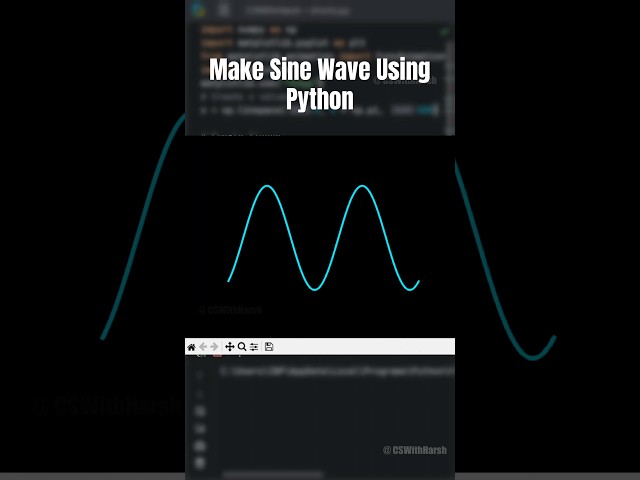 Make Sine Wave using Python #cswithharsh #pythontutorial #python #coding #shorts