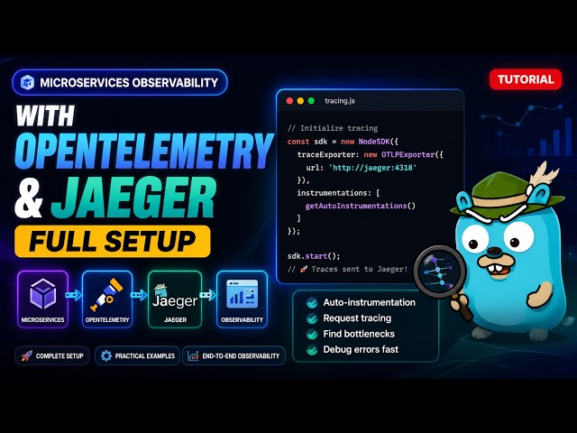 Microservices Observability with OpenTelemetry & Jaeger (Full Setup)