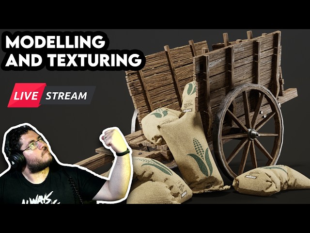 3D Prop Modelling and Texturing - Old Wagon! Livestream!