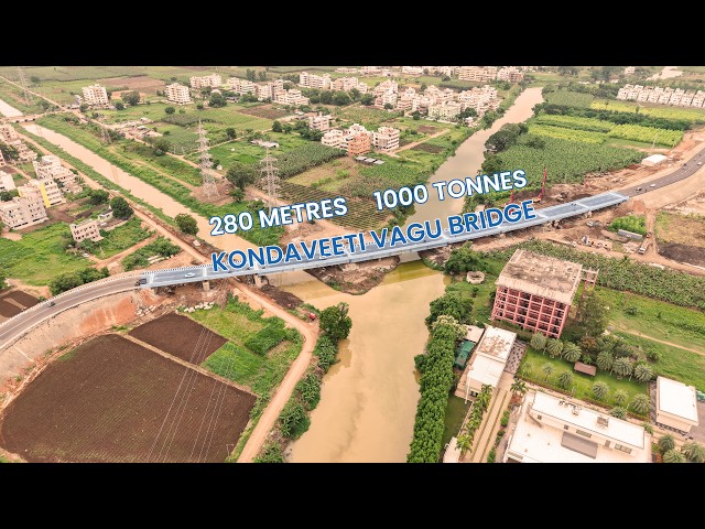 280m Steel Bridge Completed | 1,000+ MT Steel | Kondaveeti Vagu Bridge, Amaravati