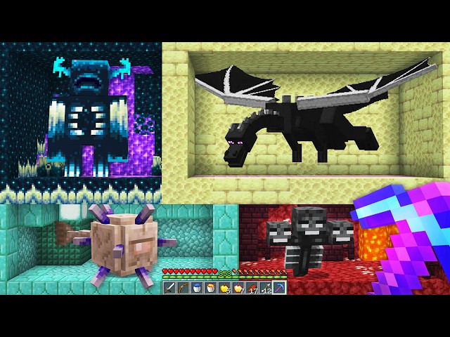 I Trapped EVERY Boss in Minecraft Hardcore
