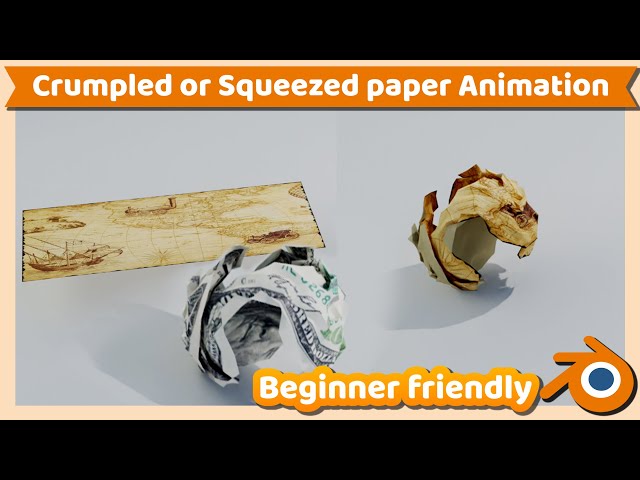 Blender Tutorial : Create Crumpled Paper Animation in Blender 3