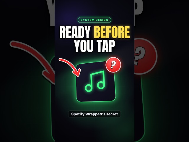Spotify Wrapped Is Ready Before You Even Open It #spotify #systemdesign #shorts
