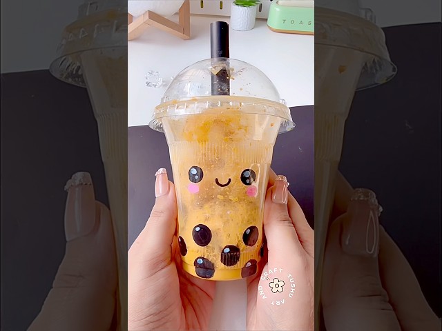 How to Make a cute Bobatea SQUISHY! 😱😳 DIY Squishy Tutorial #diy #squishy