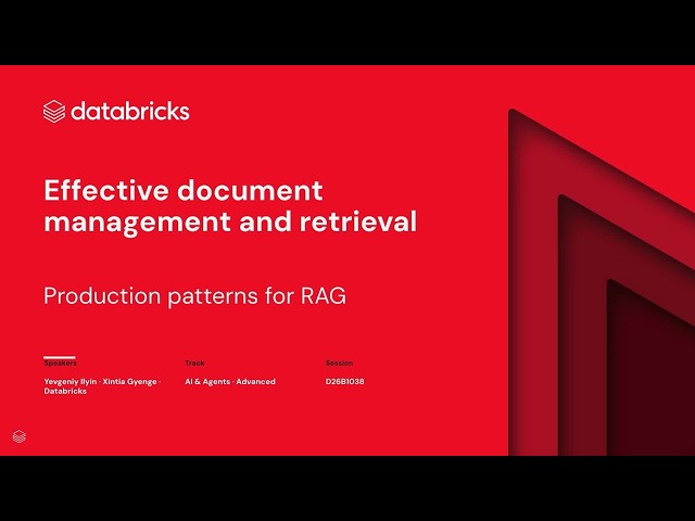 Production RAG on Databricks: Document Chunking, Vector Search, and Retrieval Evaluation