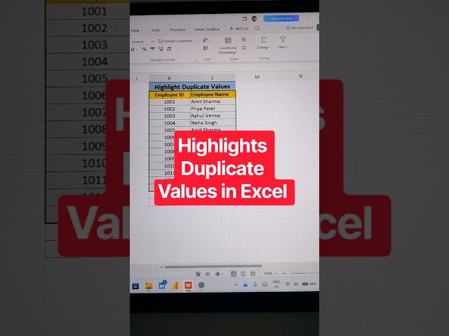 Find Duplicate Values in Excel in 1 Seconds! 🔥 #Shorts