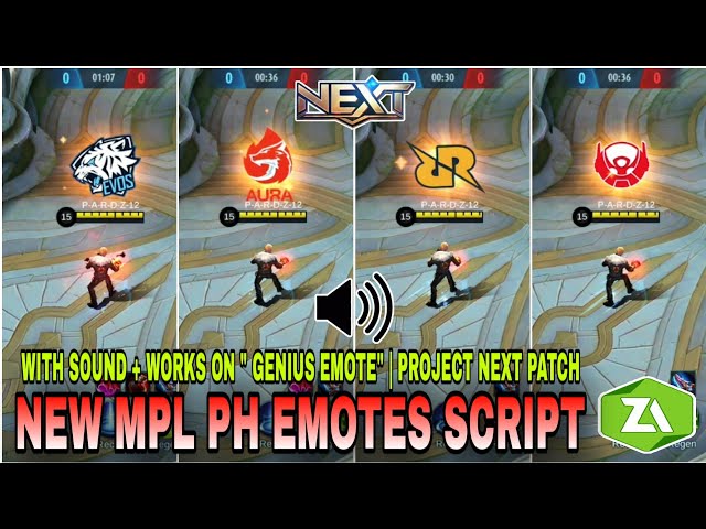 New MPL PH Emotes Script + Sounds | Works on Genius Emote | Project Next Patch | PARDZ Gaming