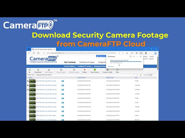 How to Download IP Security Camera Footage from CameraFTP Cloud Storage
