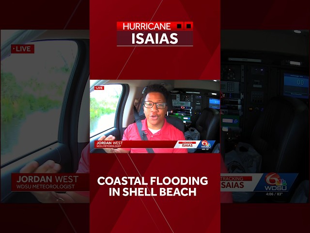 Storm Patrol 6: Water pushes onto roads in St. Bernard Parish, Louisiana from Hurricane Isaias