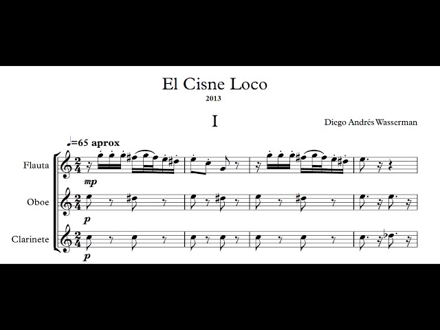 El Cisne Loco (Fl, Ob, Cl) - Diego Wasserman