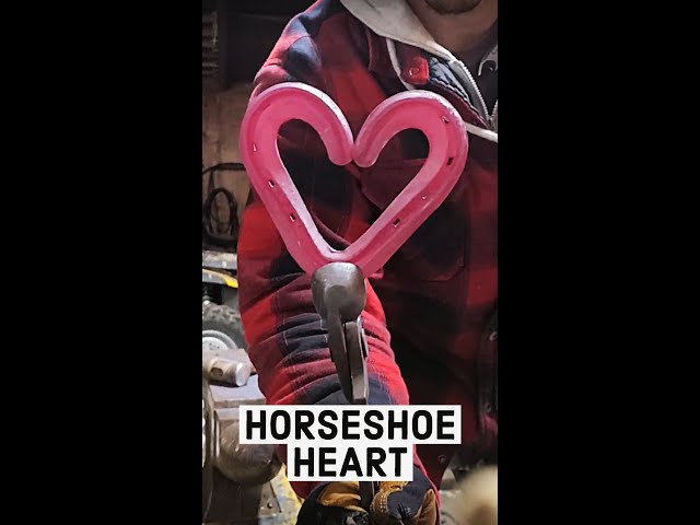 Forging a HEART from a HORSESHOE #Shorts