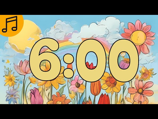 6 Minute Timer with Music for The Classroom / Chill and relaxing songs  ♬ ₊.
