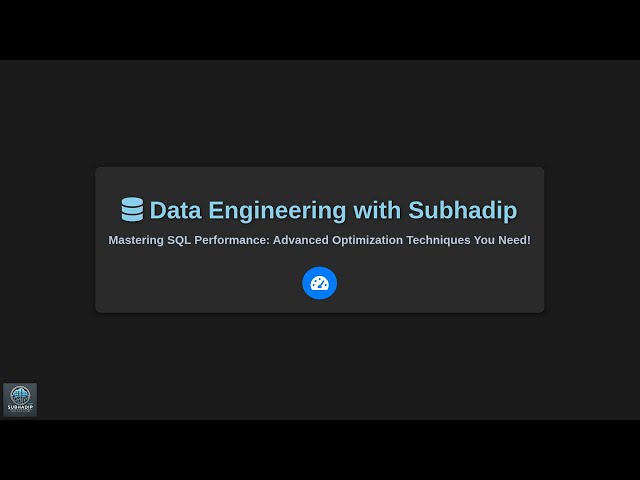 Mastering SQL Performance: Advanced Optimization Techniques You Need!