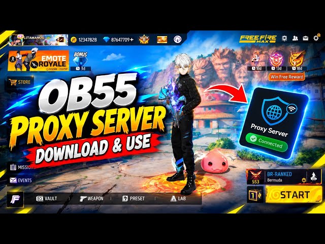 How to Download Proxy Server in Free Fire MAX! 😱 | How to Use Proxy Server OB55 🔥