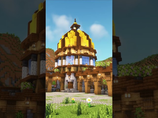 Medieval Trading Hall 🏠#minecraft #minecraftbuilding  #medievalvillage #minecraftutorial