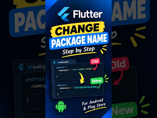How to Change Flutter App Package Name   Flutter Package Name Tutorial 2026