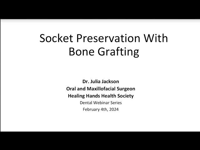Socket Preservation with Bone Grafting - Dr Julia Jackson