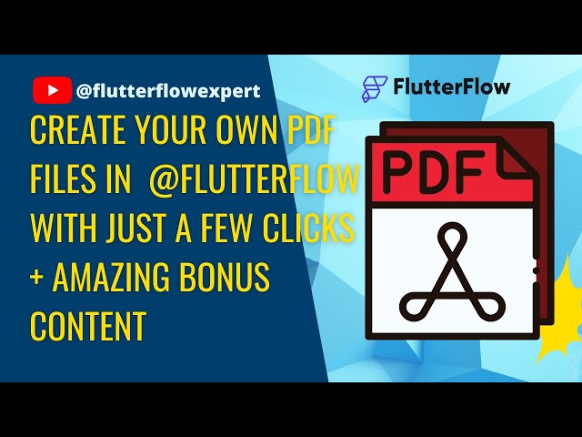 Create Your Own PDF Files in @FlutterFlow with Just a Few Clicks + Amazing bonus content 💥🔥💨