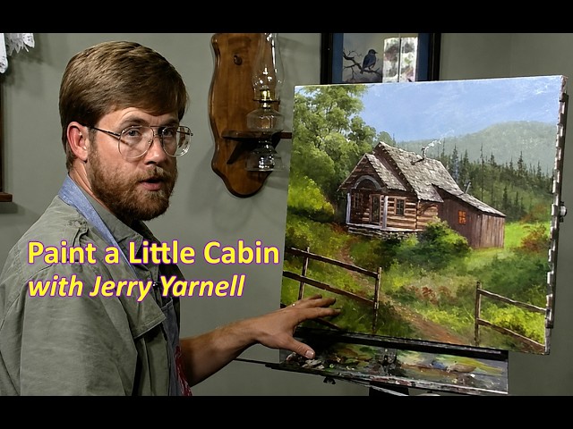 Rustic Log Cabin Oil Painting Tutorial | Jerry Yarnell Little Cabin in Colorado forest