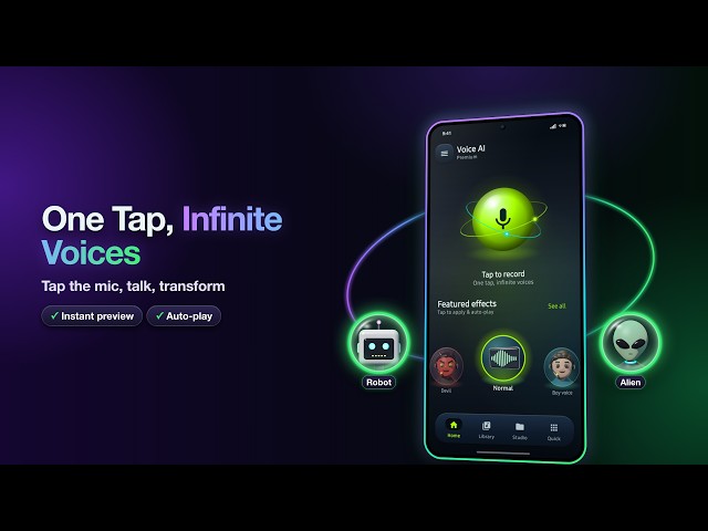 AI Voice Changer & Recorder — 110+ Voice Effects for Android [We Developers]