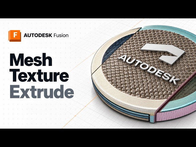 Mesh Texture Extrude | Create Complex 3D Printed Textures in Autodesk Fusion
