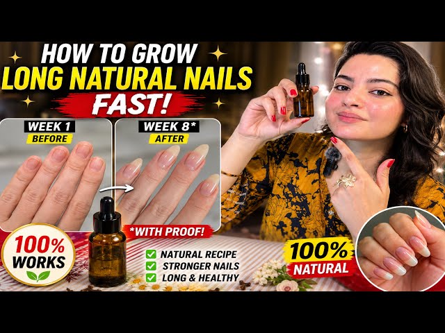 How to grow long natural nails fast 💅