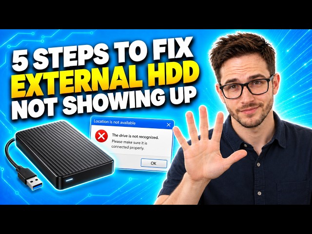 How to FIX an External Hard Drive Not Showing Up on Windows 10/11 in 5 Steps