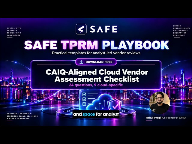 CAIQ Cloud Security Questionnaire | Vendor Assessment Checklist | TPRM | SAFE Security
