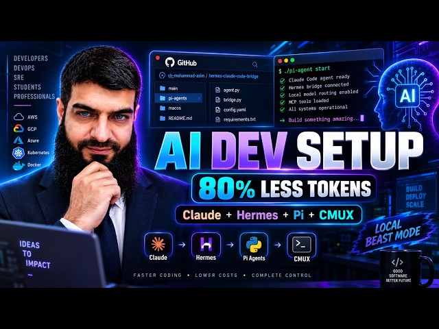 Build Apps at BEAST Speed ⚡ Claude Code + Hermes + Pi + CMUX AI Coding Setup 🚀 #hermes #hermesagent