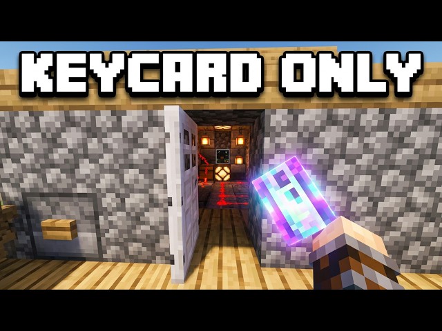 Keycard-unlocked Door in Minecraft Java Edition.