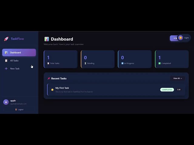 TaskFlow Pro - Full Stack Task Manager App | MERN Stack Project Demo
