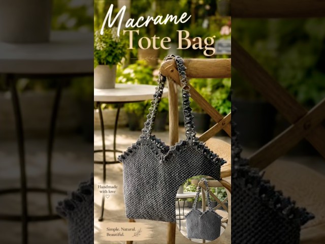 DIY Macrame Tote Bag | Perfect Summer Beach & Holiday Bag 👒 - Time-lapse #diymacrame #macramebag
