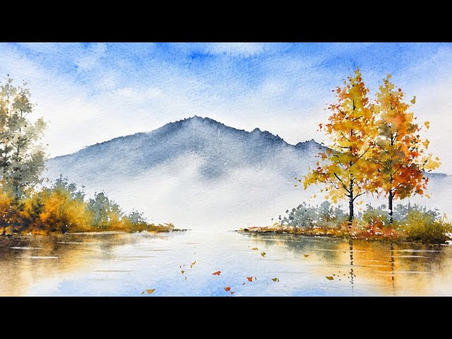 You Can Paint This! | Easy Autumn Watercolor Landscape for Beginners
