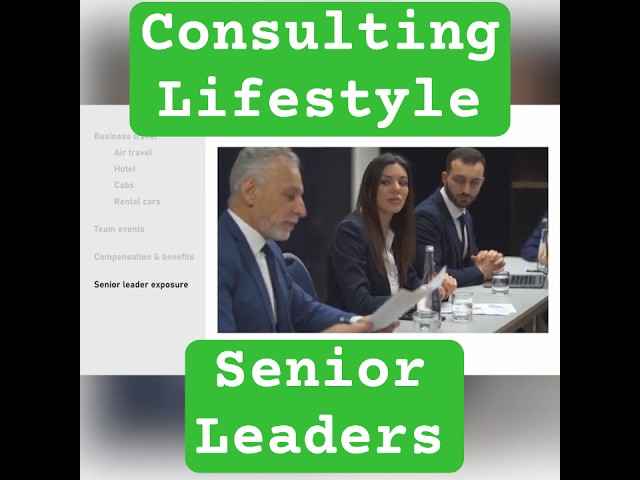 Glamorous Consulting Life - Senior Leader Exposure