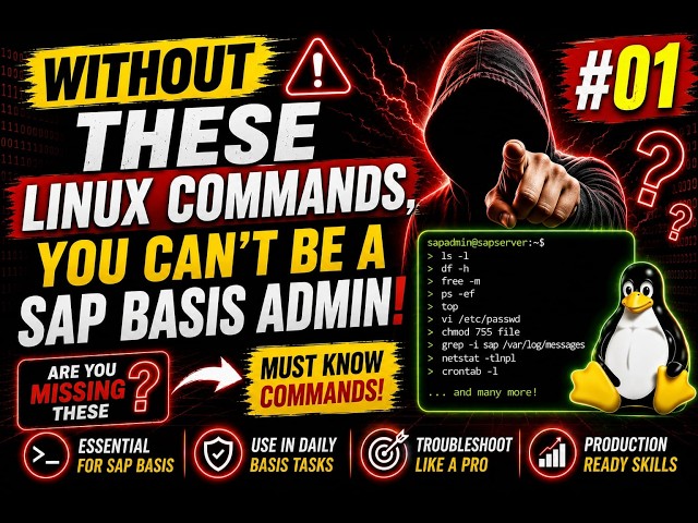 Basic Linux Commands  for SAP BASIS Admin Consultant #01
