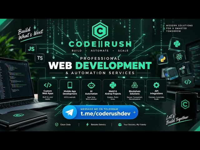 Need a Developer? Web3, Airdrop Projects, AI Automation & Web Development