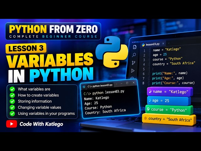 Python From Zero — Lesson 3: Variables in Python