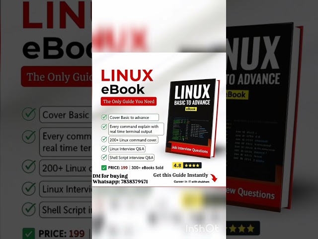 Linux eBook Sale 🚀 Start Your Tech Journey Today! #Linux  #Tech #linuxcommands #shorts #mprashant