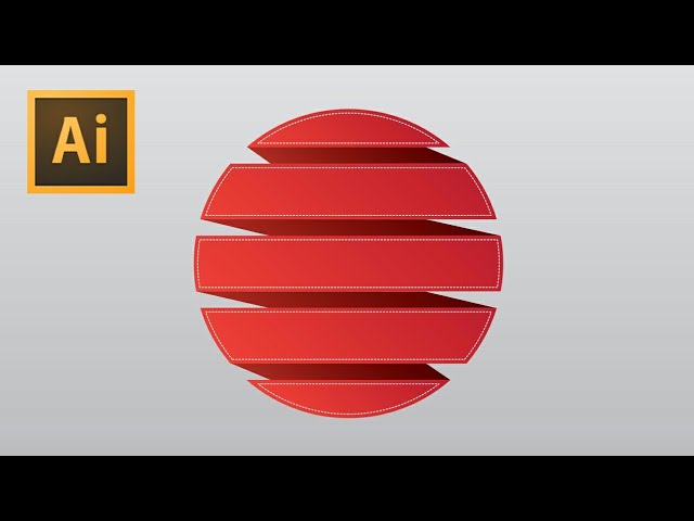 Easy Way to Create Circle Shape of Ribbon in Adobe Illustrator