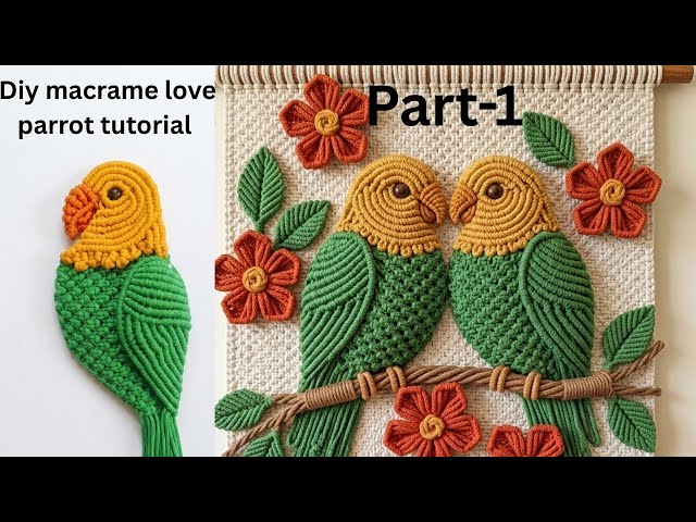 Macrame love two parrot design wall hanging /macrame parrot /#macrame/#shorts/#ytshorts/#yt/#short