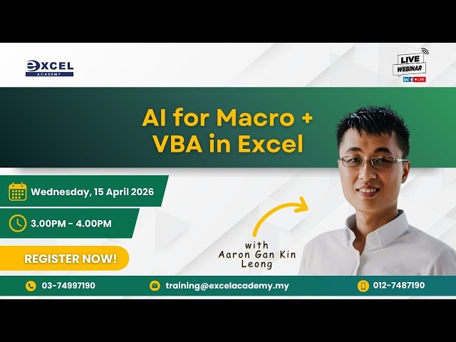 AI for Macro + VBA in Excel | Learning Hour Ep 149