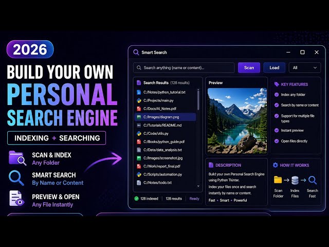 Python Project for Beginners to Add in Resume  | Personal Search Engine
