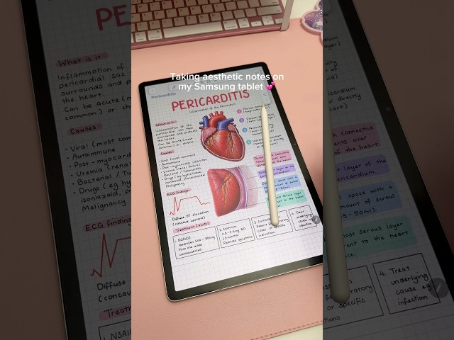 Aesthetic note taking on my Samsung tablet 💕