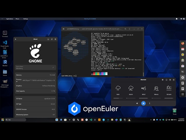 OpenEuler 25.09 and GNOME - Install GNOME Desktop via openEuler and windows 11 - WSL - LINUX - 2026
