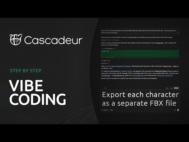 Vibe Coding Custom Scripts and Commands for Cascadeur