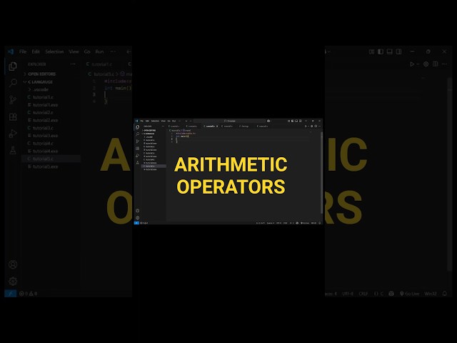 💻C Arithmetic Operators | Vs Code #codingtutorial