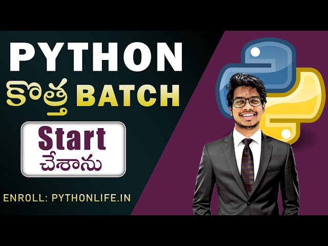 PythonLife Python Course in  Telugu | Basic to Advance Python Programming in Telugu